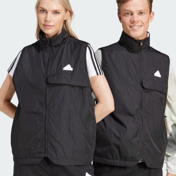 Adidas City Escape Black Utility Vest Unisex Size Small - Picture 1 of 10